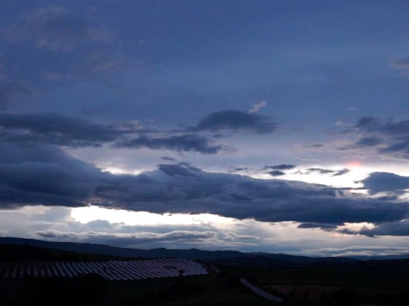 A time-lapse at dusk, cloudy and beautiful