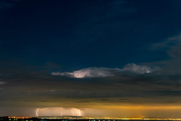A thunderstorm over Thessaloniki
