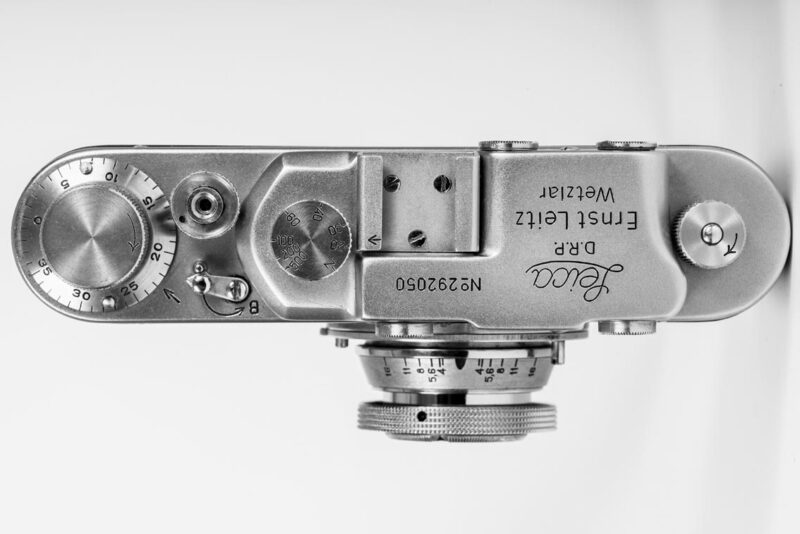 Rare Leica camera from 1938 auctioned for €312,000 Vintage Leica camera top view Ernst Leitz Wetzlar 1938