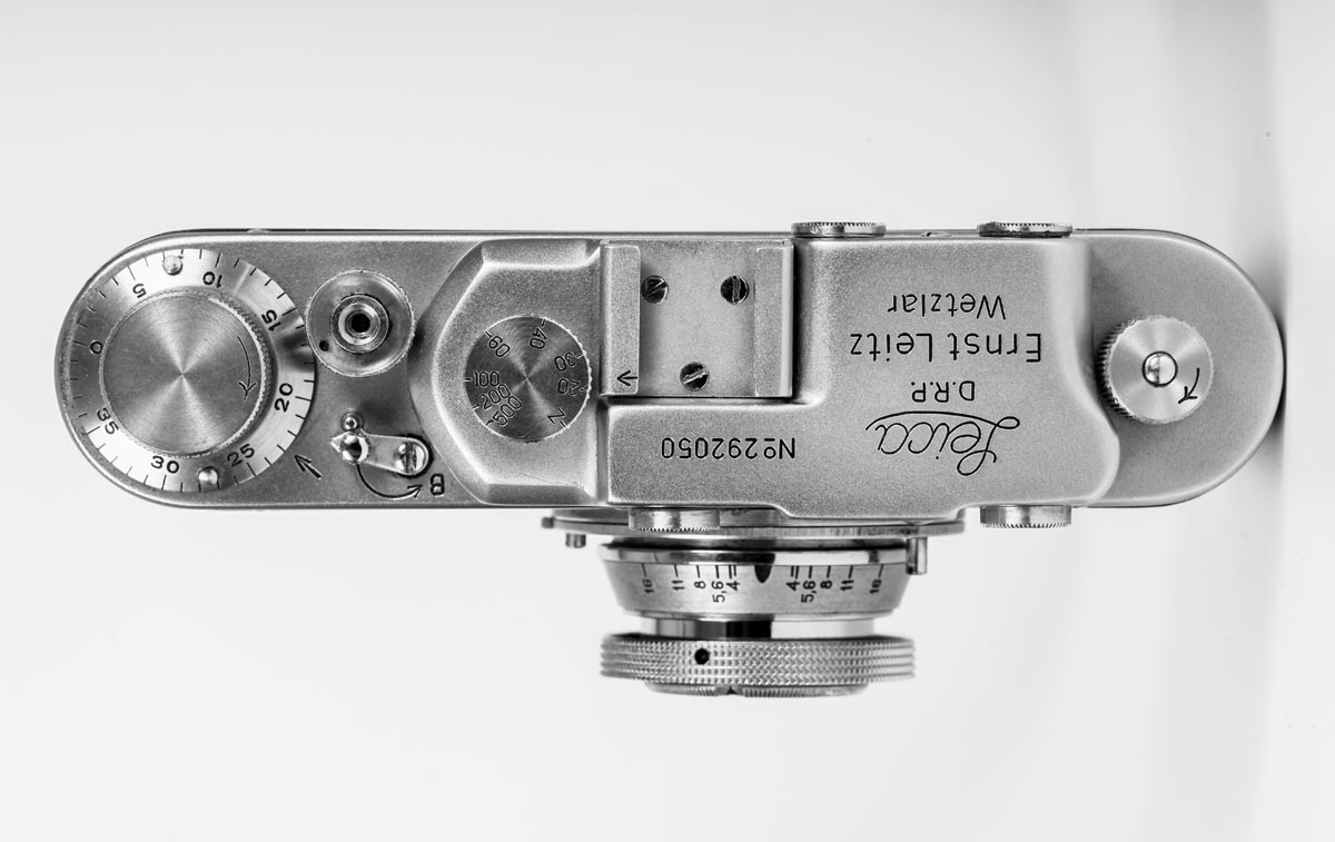 Vintage Leica camera top view Ernst Leitz Wetzlar 1938