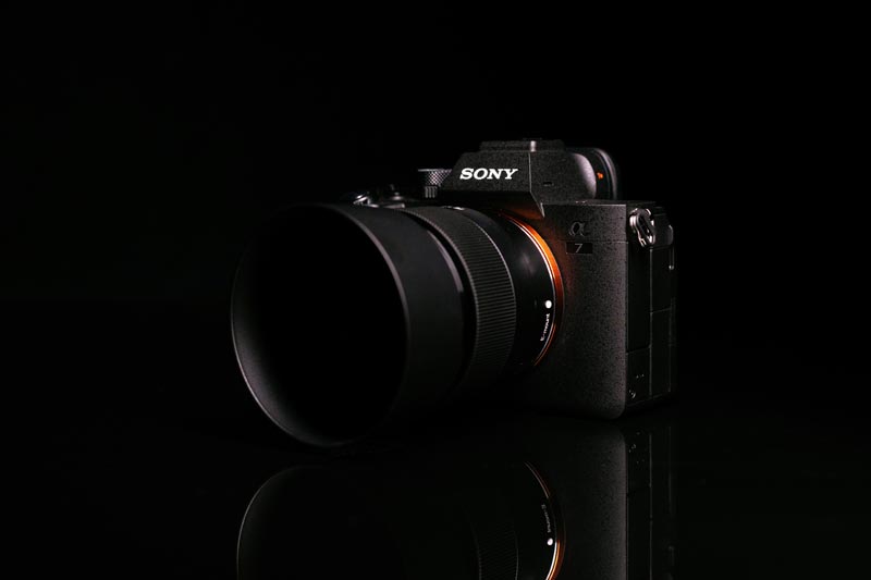 Sony Alpha 7R VI mirrorless camera on black background